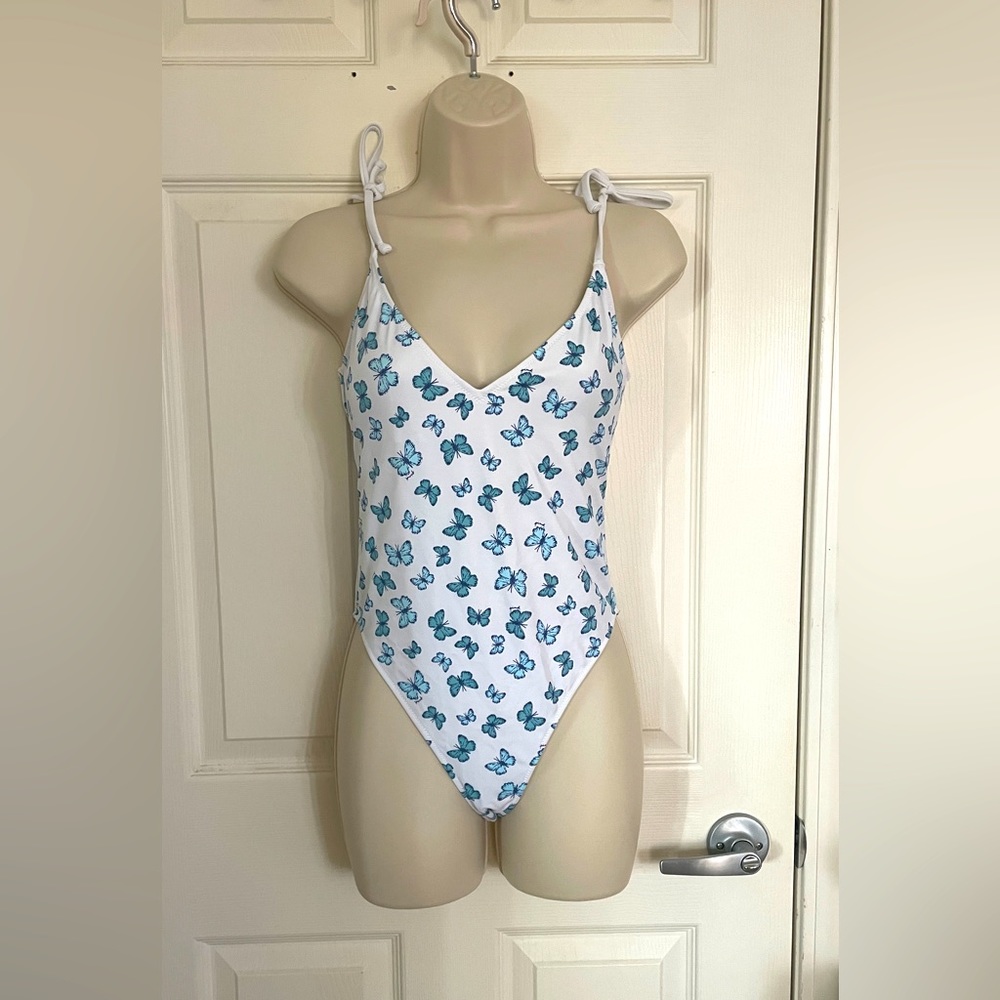 Pink one piece swimsuit